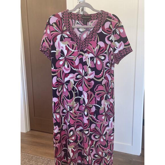 Dana Buchman Black Pink White Sheath Dress Size Large‎ - Picture 1 of 6